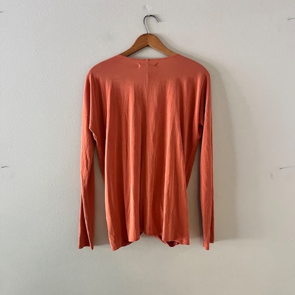 Abercrombie & Fitch Faux-Wrap Burnt Orange Top, Sz M, EUC - Picture 3 of 5